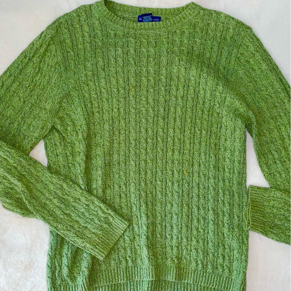 Green Karen Scott sweater in XL; Used Condition. 100% cotton.